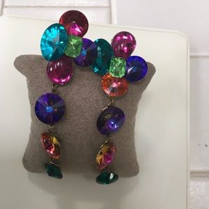 Multiple crystal color  earrings